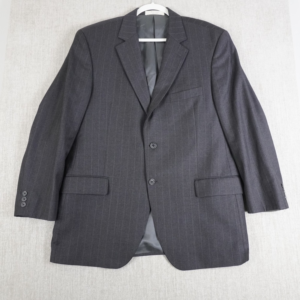 John W. Nordstrom x Loro Piana Men's Blazer 100% Wool Black Pinstripe 44R Dress